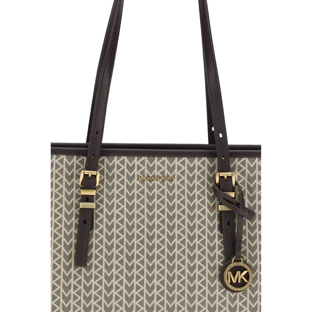 Große Einkaufstasche „Quinn“ aus Jacquard mit Logo von Michael Kors