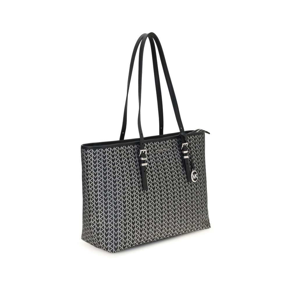 Große Einkaufstasche „Quinn“ aus Jacquard mit Logo von Michael Kors