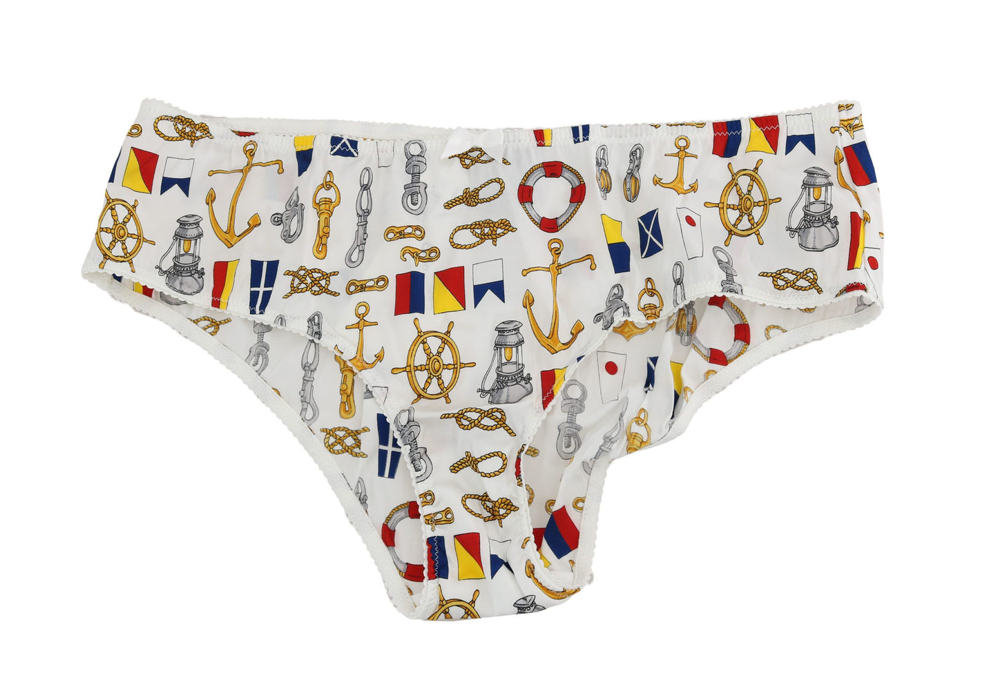 Sous-vêtements Dolce & Gabbana, bas en soie à imprimé marin