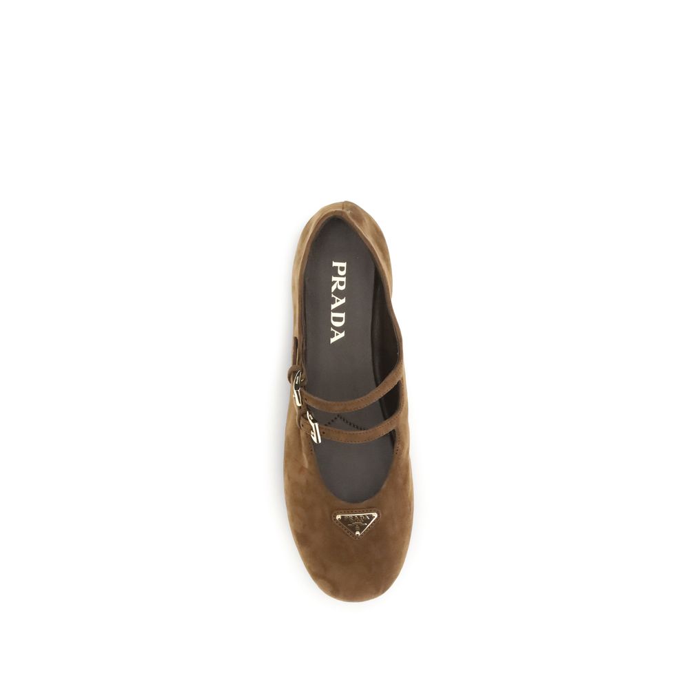Prada Wildleder-Ballerinas