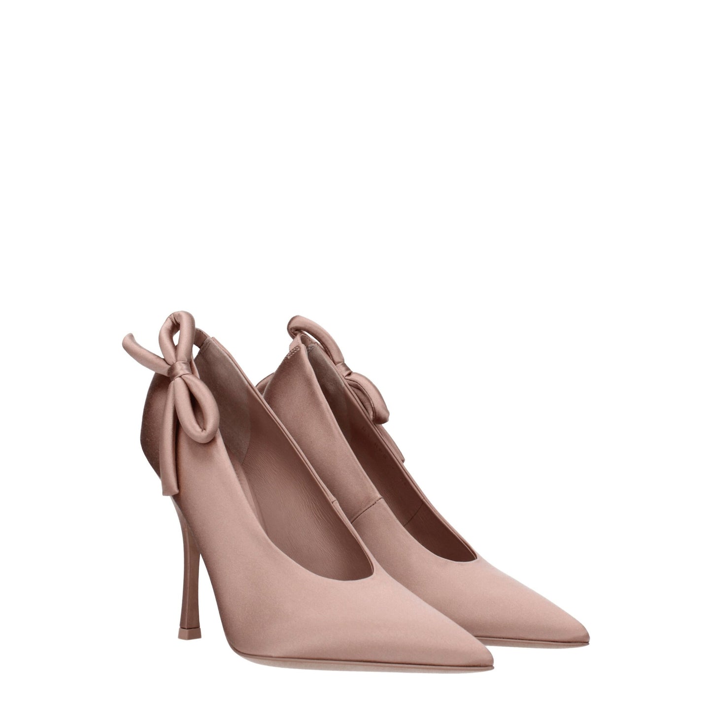 Valentino Garavani – Pumps aus rosa Satin mit hohem Absatz