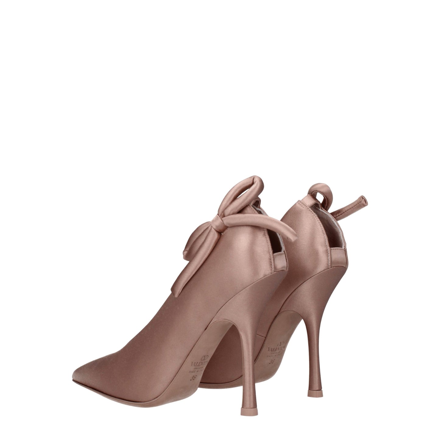 Valentino Garavani – Pumps aus rosa Satin mit hohem Absatz