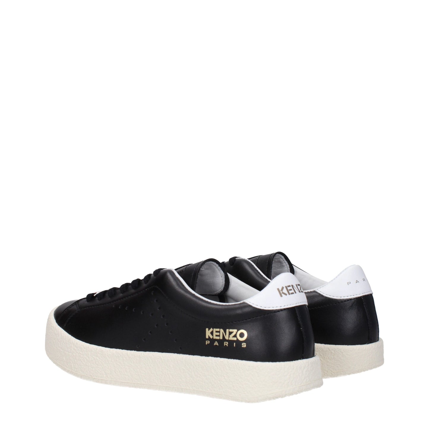 Kenzo Schwarze Leder Low-Tops