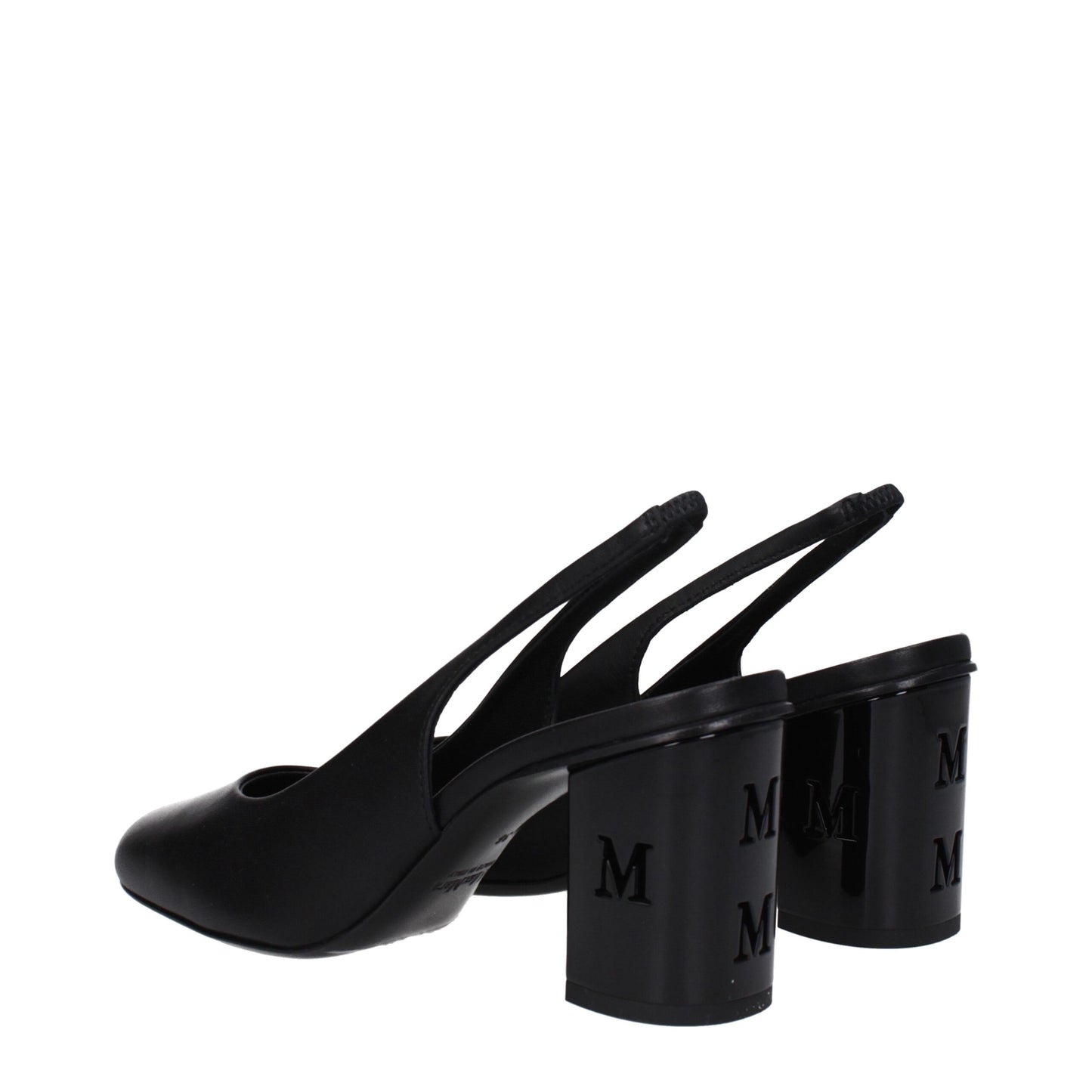 Max Mara – Schwarze Pumps aus Leder mit hohem Absatz