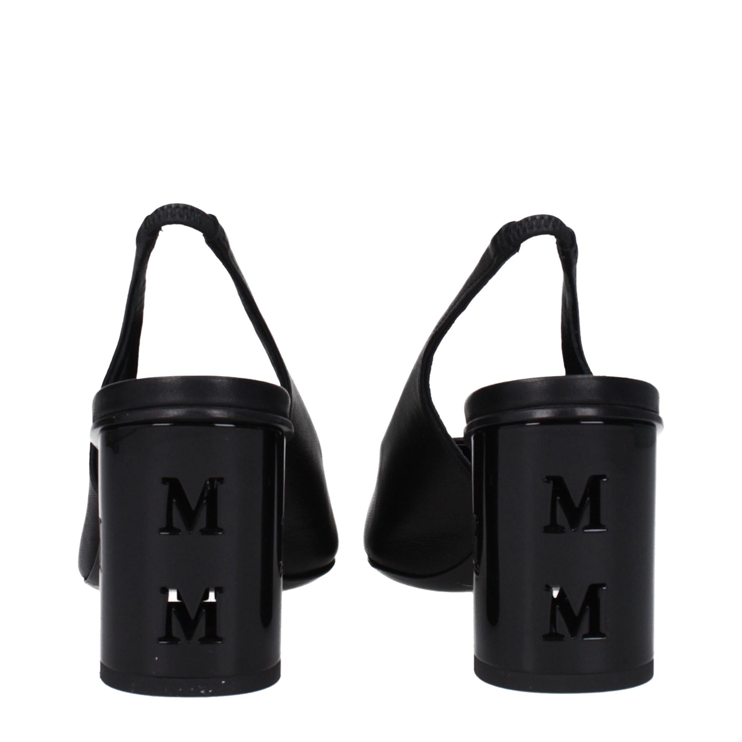 Max Mara – Schwarze Pumps aus Leder mit hohem Absatz