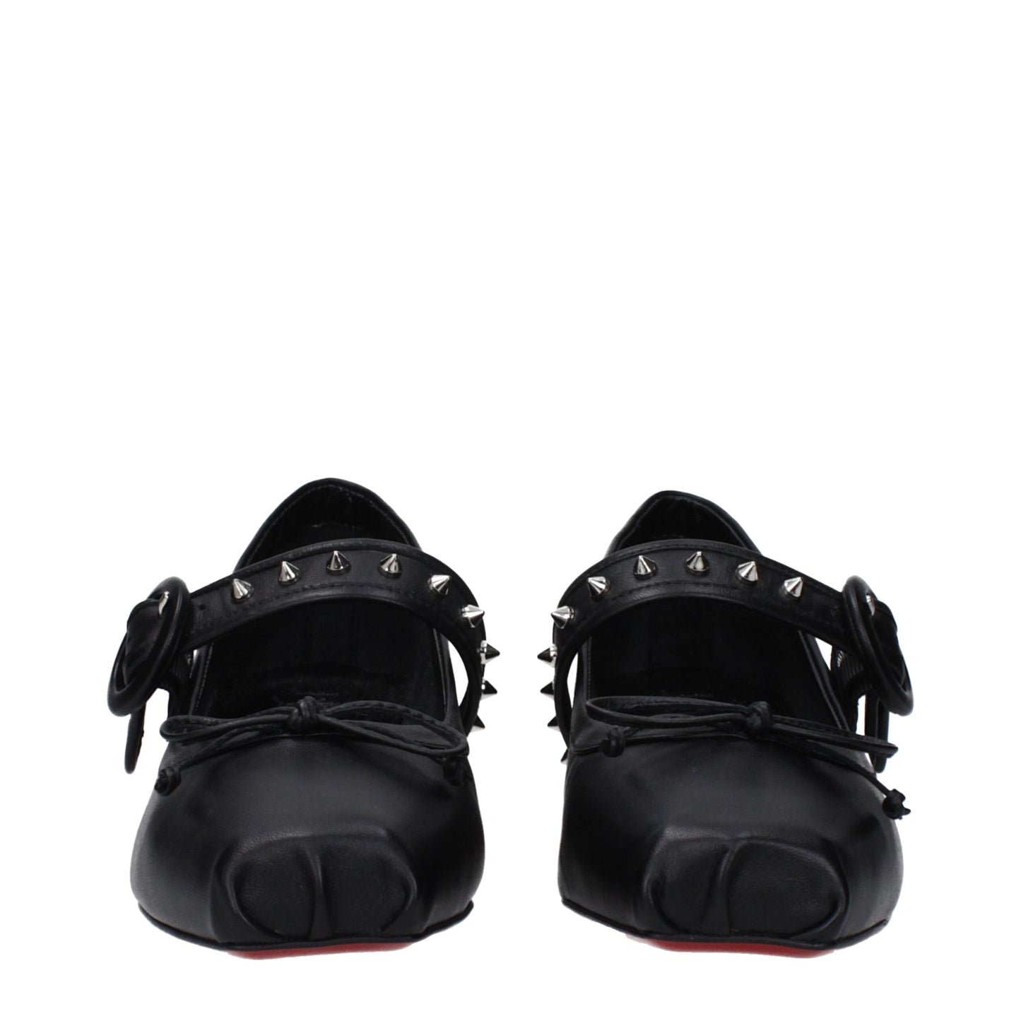 Christian Louboutin Schwarze Lederballerinas