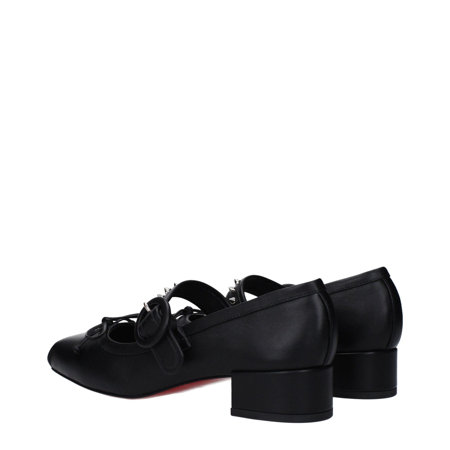 Christian Louboutin Schwarze Lederballerinas