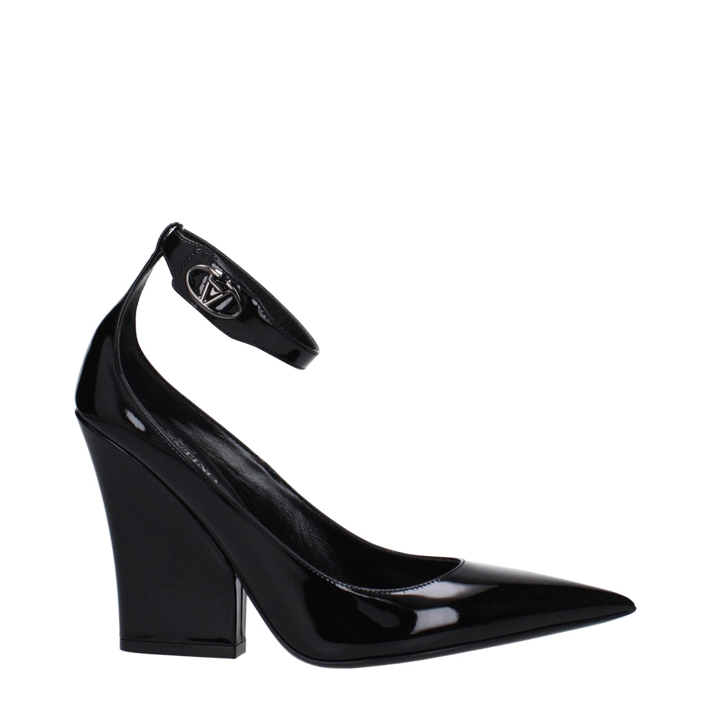 Valentino Garavani – Schwarze Plateau-Pumps aus Leder