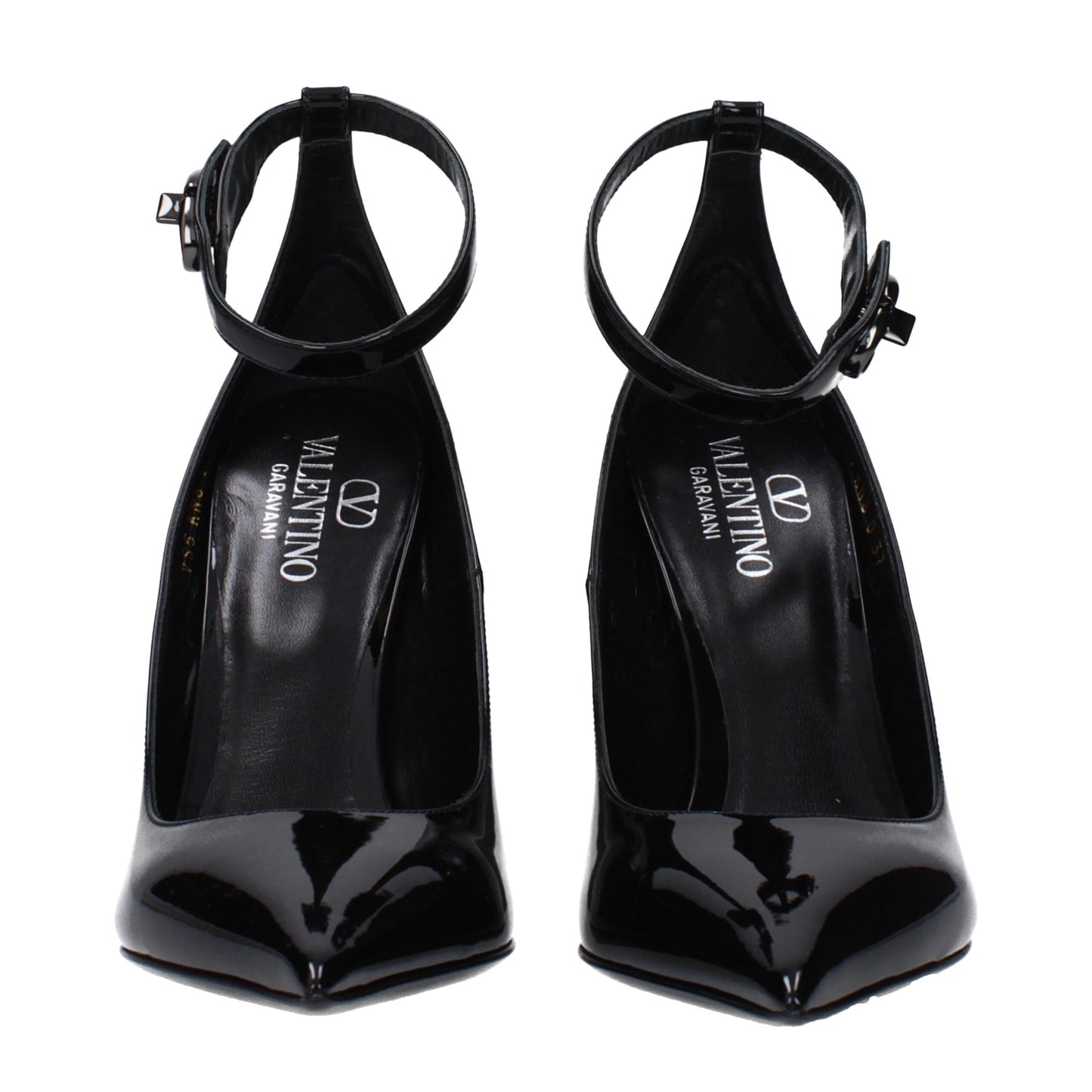 Valentino Garavani – Schwarze Plateau-Pumps aus Leder