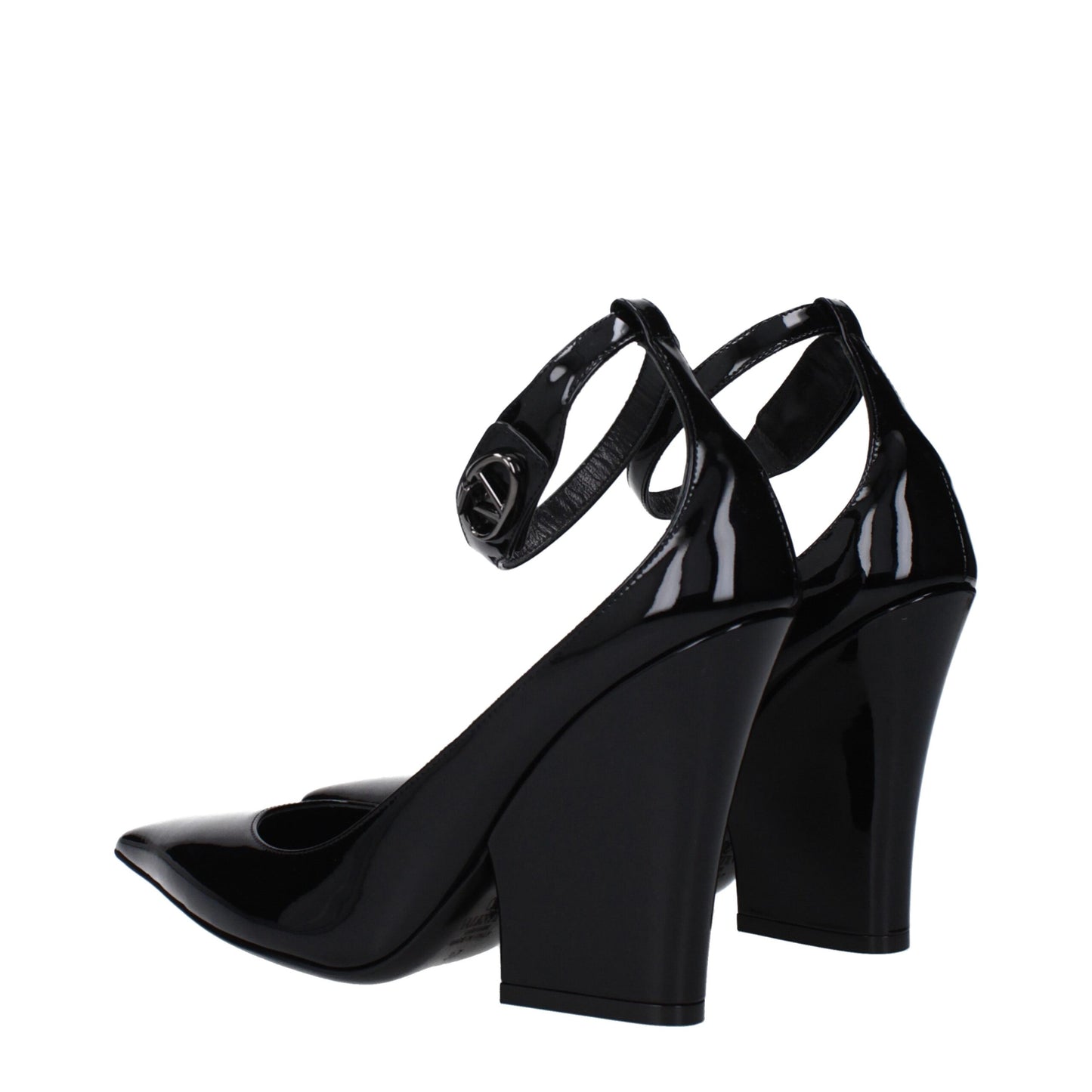 Valentino Garavani – Schwarze Plateau-Pumps aus Leder