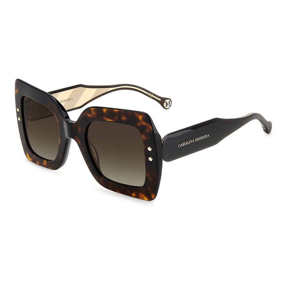 Lunettes de soleil Carolina Herrera en acétate marron
