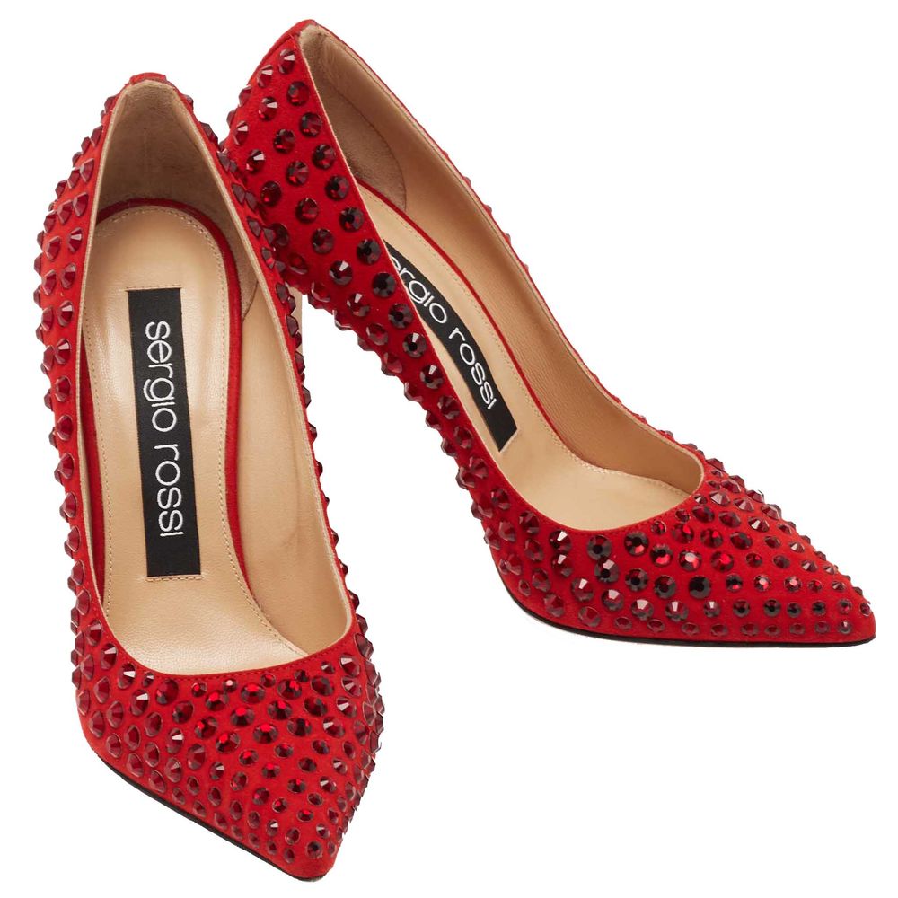 Sergio Rossi – Pumps aus rotem Kalbsleder