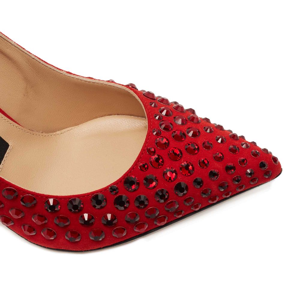 Sergio Rossi – Pumps aus rotem Kalbsleder