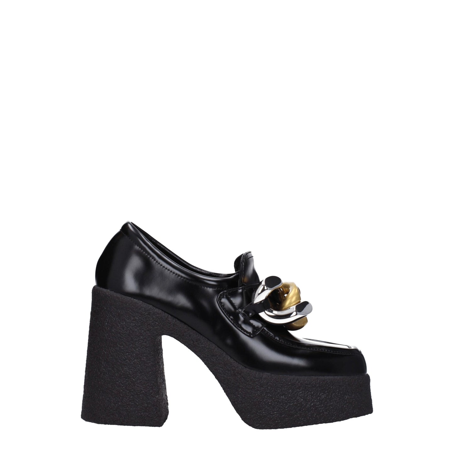 Stella McCartney – Plateau-Loafer aus schwarzem Leder