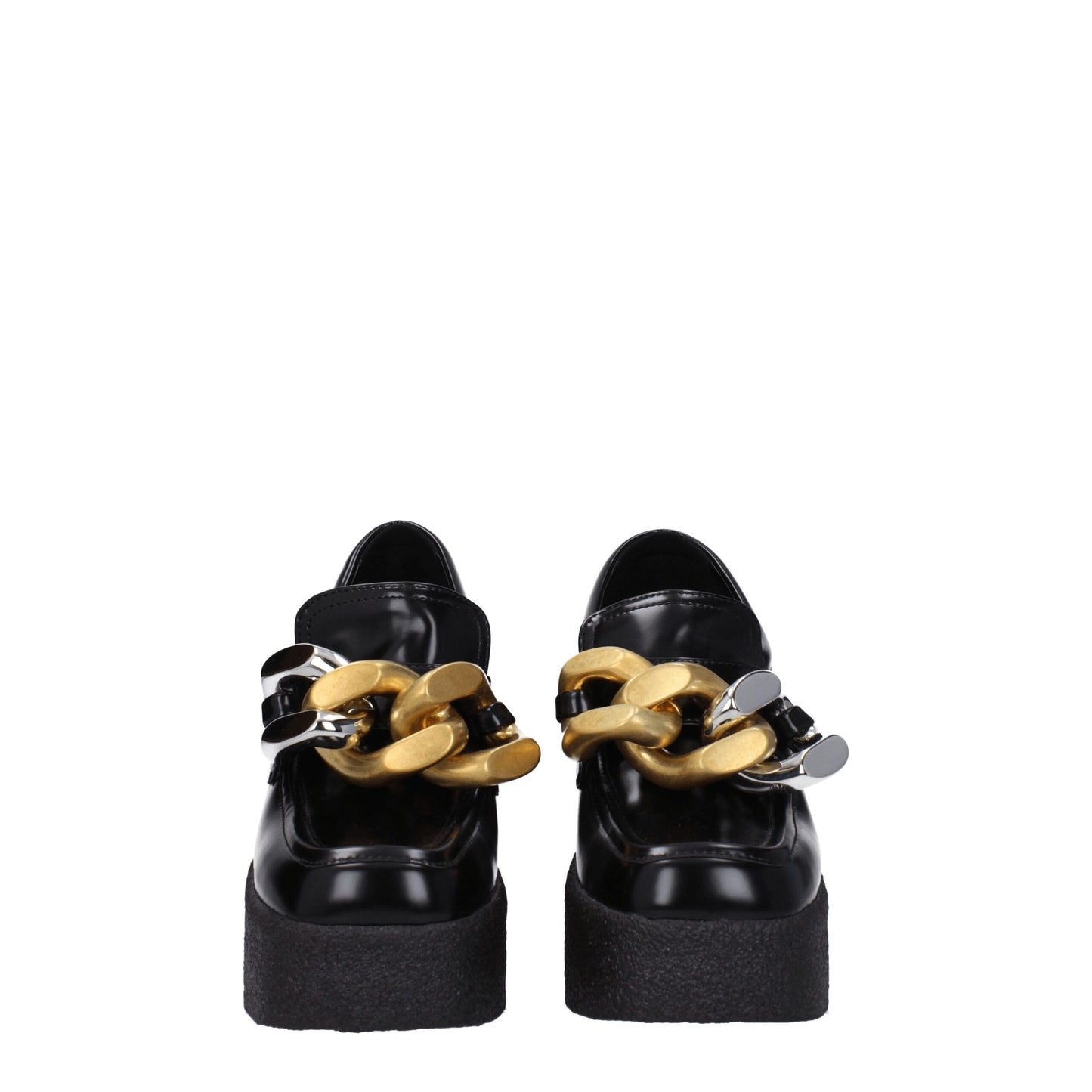 Stella McCartney – Plateau-Loafer aus schwarzem Leder