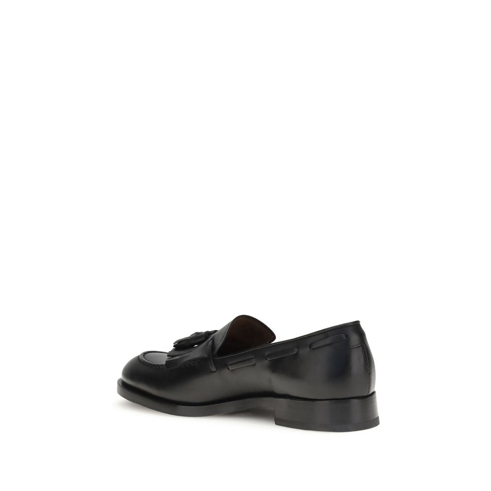 Mocassins en cuir à pompons Fratelli Rossetti
