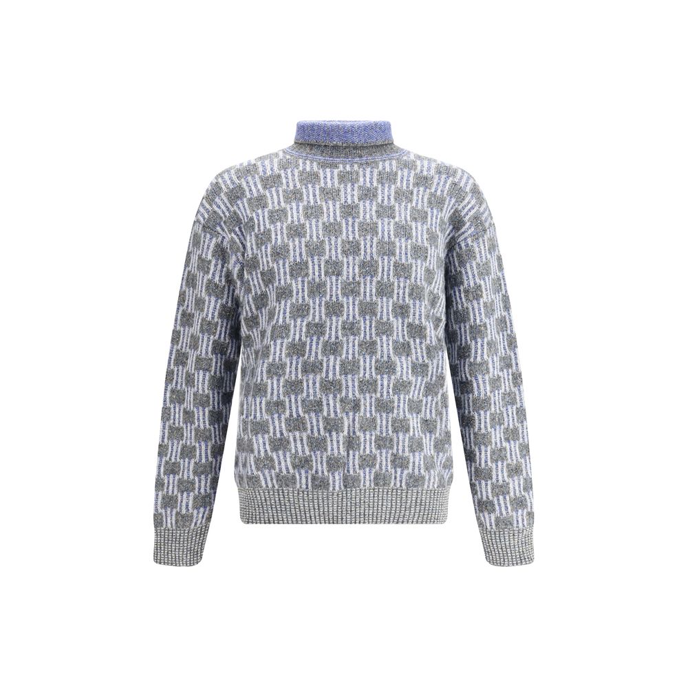 Pull col roulé à motif graphique Giorgio Armani