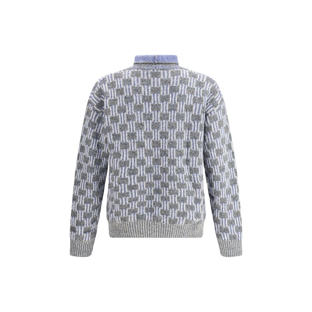 Pull col roulé à motif graphique Giorgio Armani