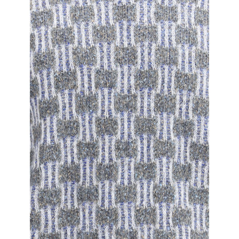 Pull col roulé à motif graphique Giorgio Armani