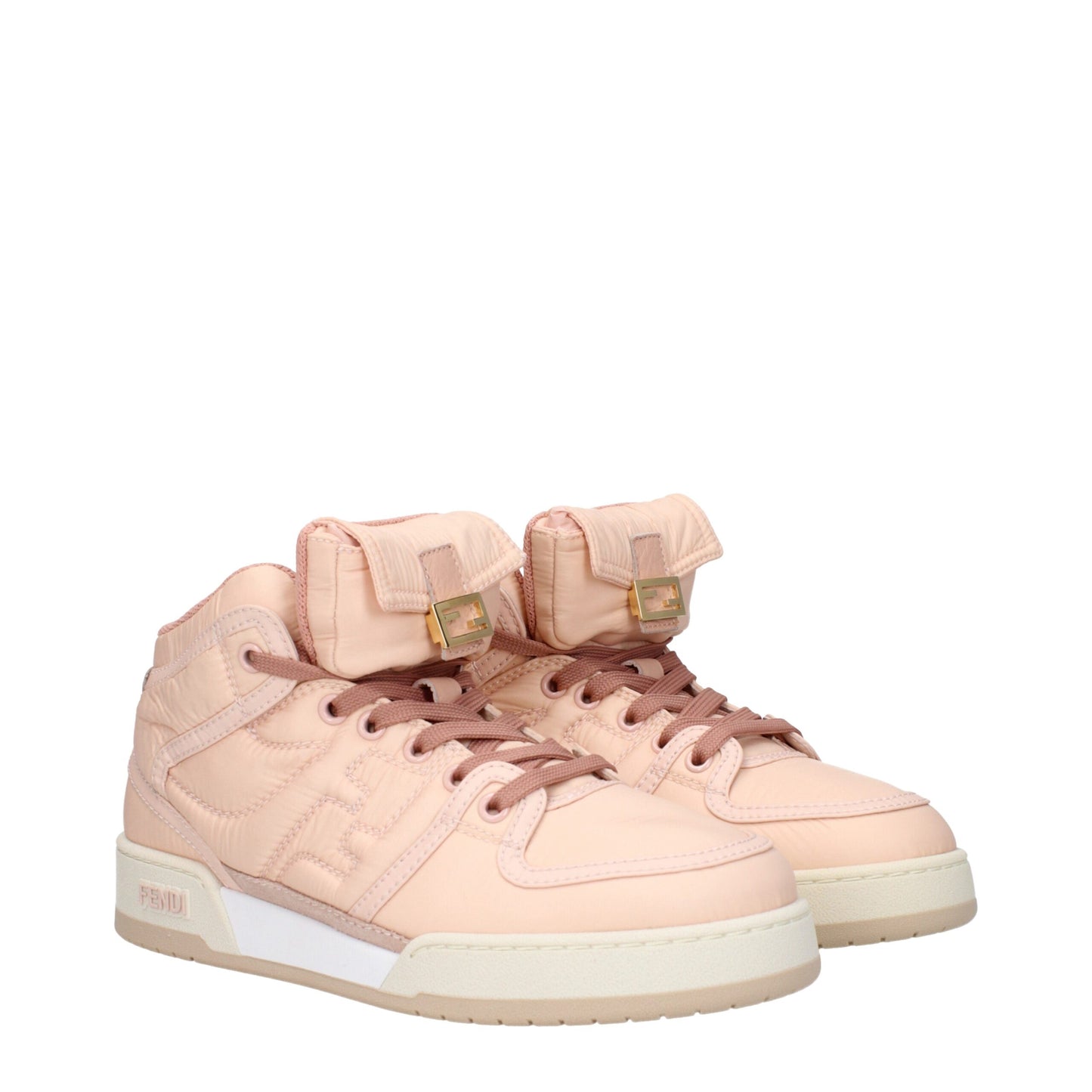 Fendi – Hohe Sneakers aus rosa Nylon