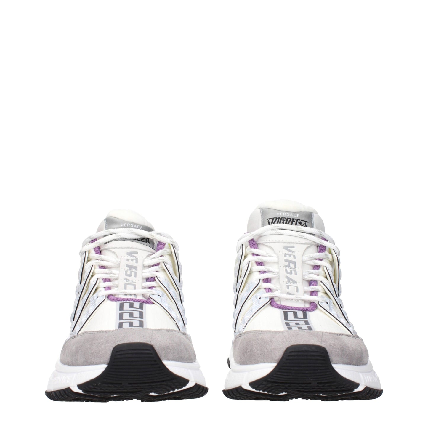 Versace Beige Stoff Sportschuhe
