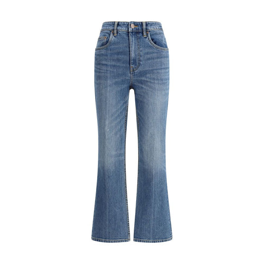 Jeans évasés taille courte