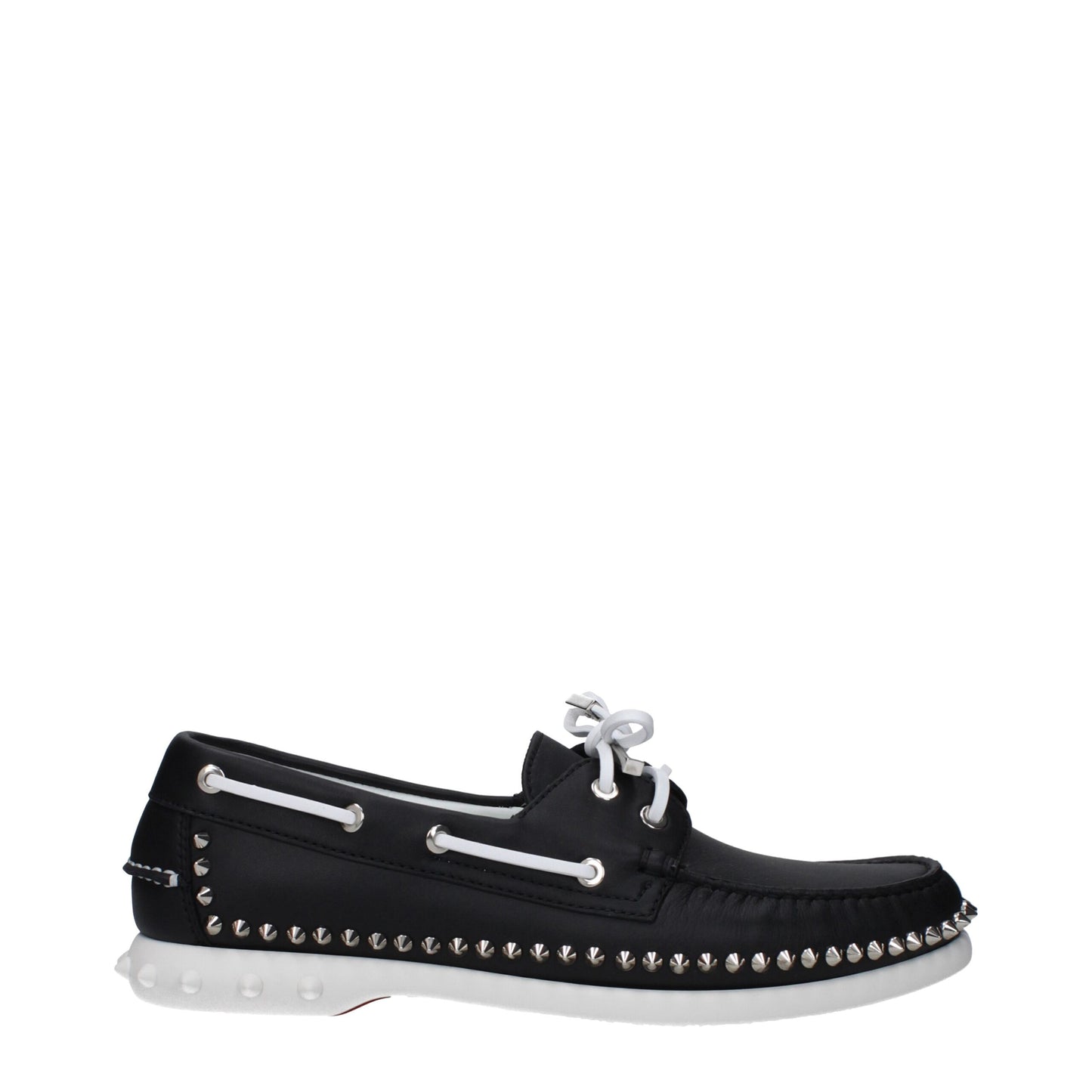 Christian Louboutin – Slipper aus schwarzem Leder