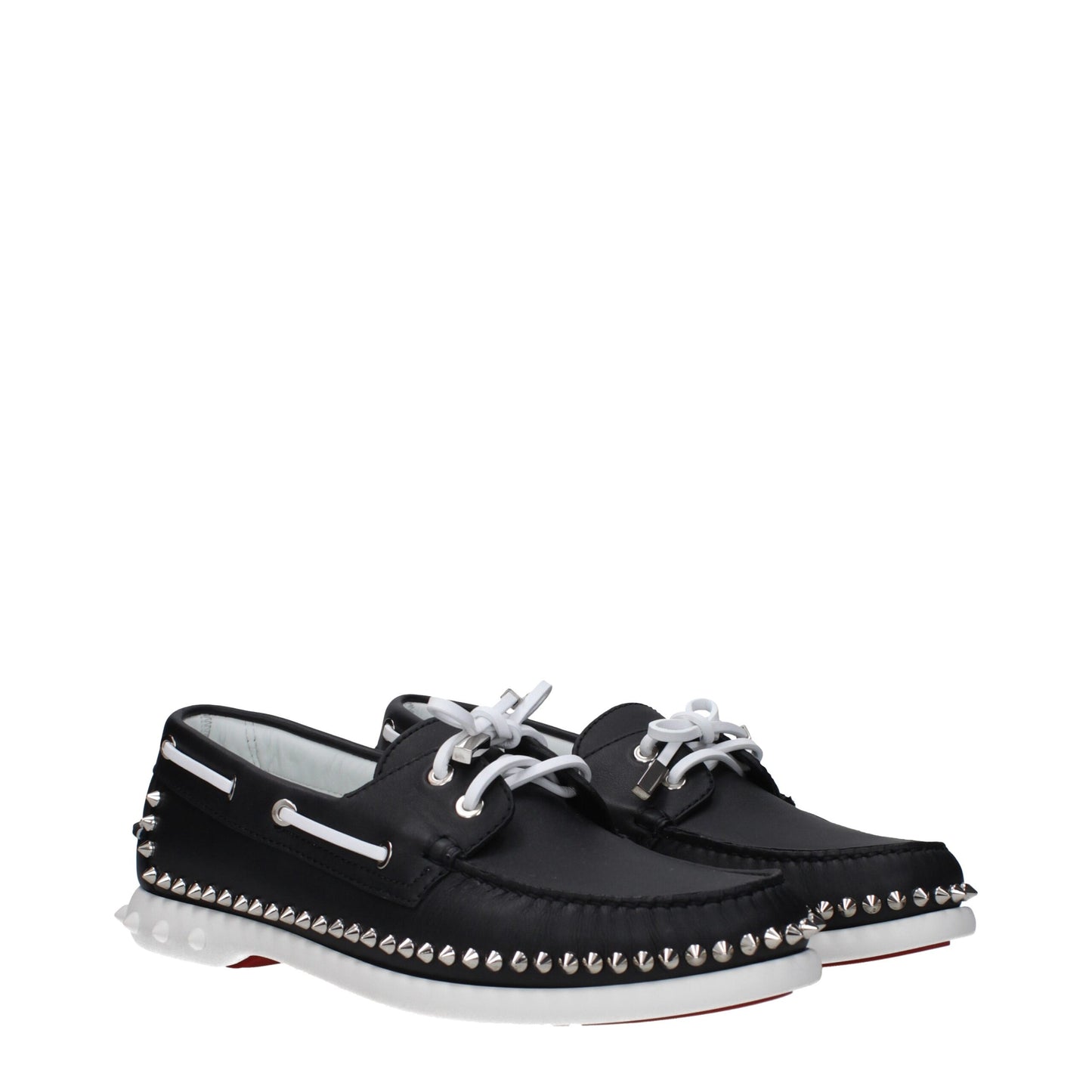 Christian Louboutin – Slipper aus schwarzem Leder