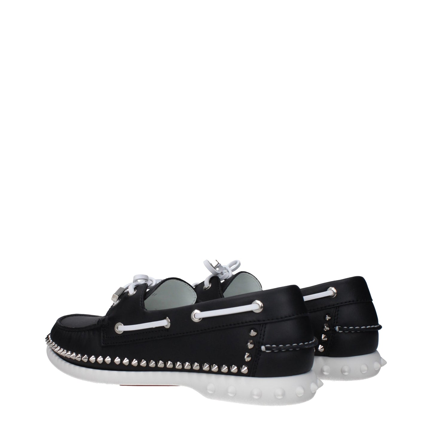 Christian Louboutin – Slipper aus schwarzem Leder