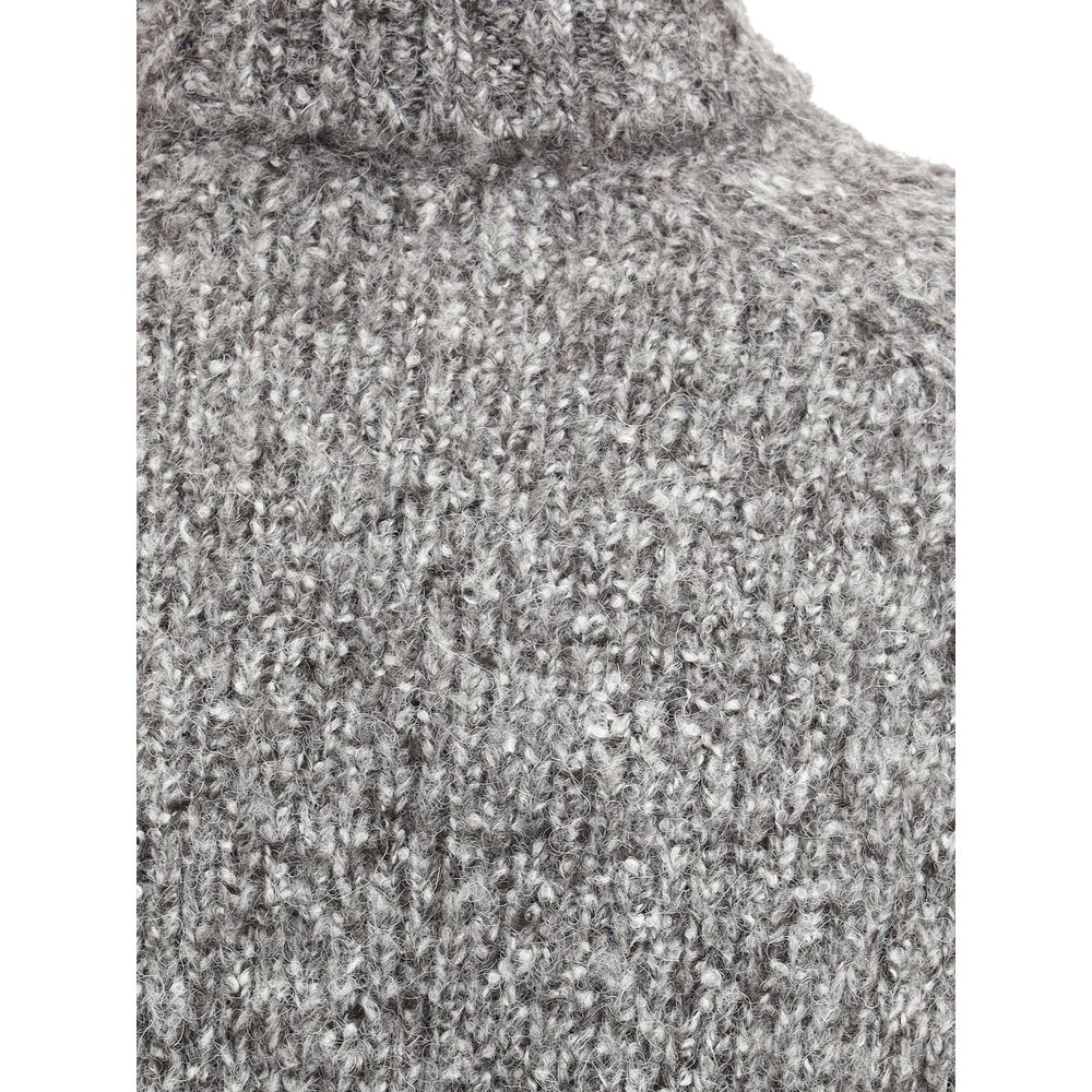 Pull col roulé boutonné Brunello Cucinelli