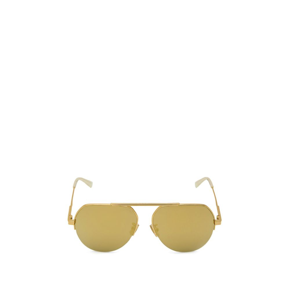Bottega Veneta Sonnenbrille aus goldenem Metall