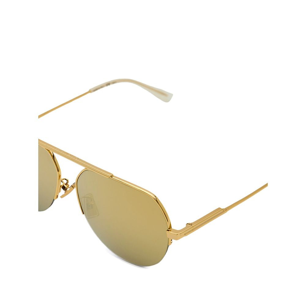 Bottega Veneta Sonnenbrille aus goldenem Metall