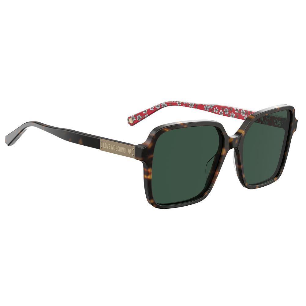 Lunettes de soleil Love Moschino en acétate marron