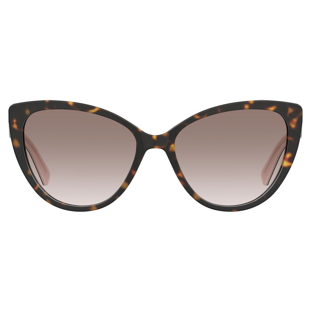 Lunettes de soleil Love Moschino en acétate marron