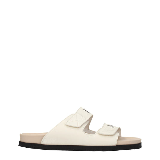 Sandales-chaussons en cuir beige
