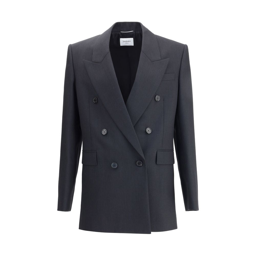 Saint Laurent Zweireihiger Blazer aus Wolle