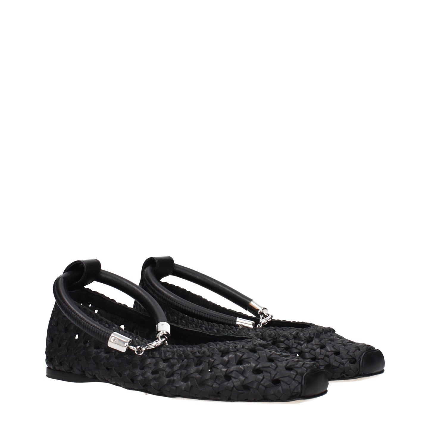 Max Mara – Schwarze Ballerinas aus Leder