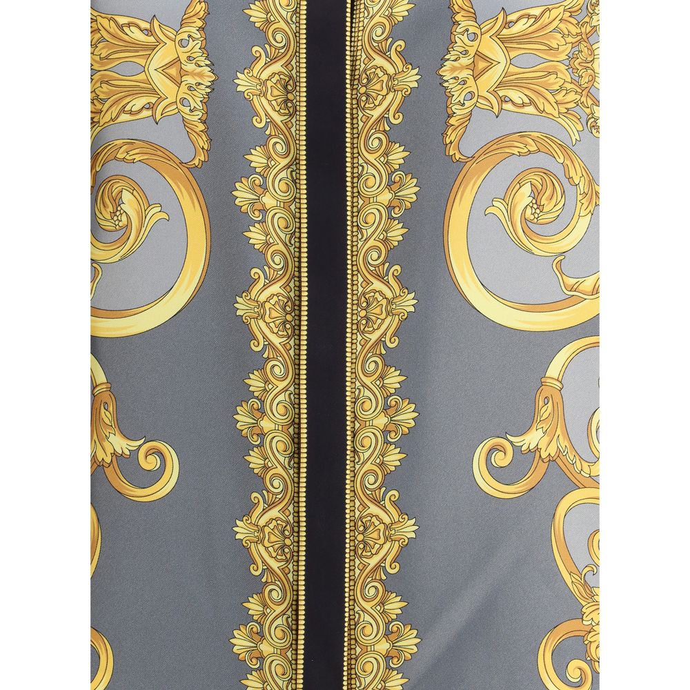 Versace – Seiden-Foulardhemd mit Gepardenmuster
