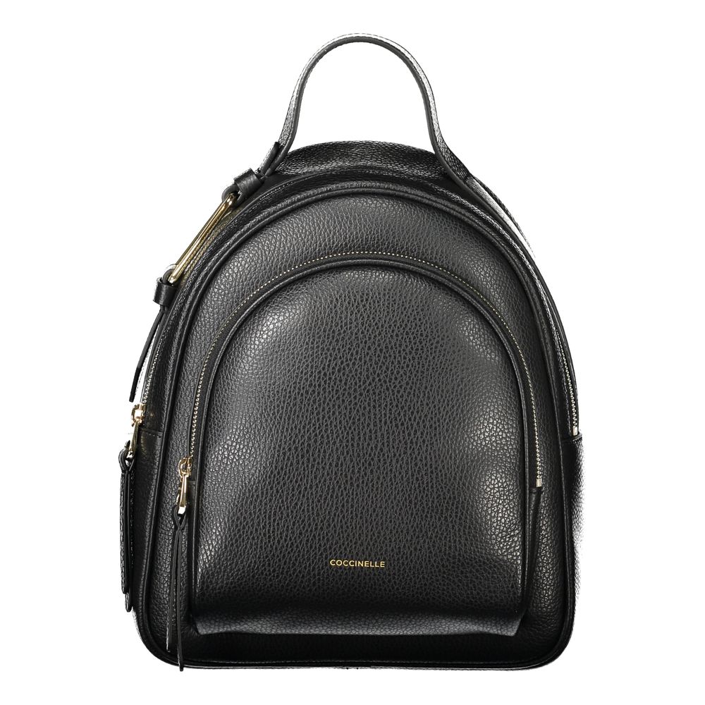 Coccinelle Schwarzer Lederrucksack