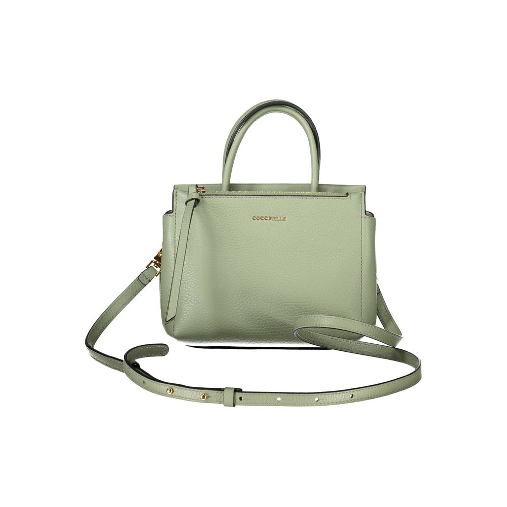 Sac à main en cuir vert Coccinelle