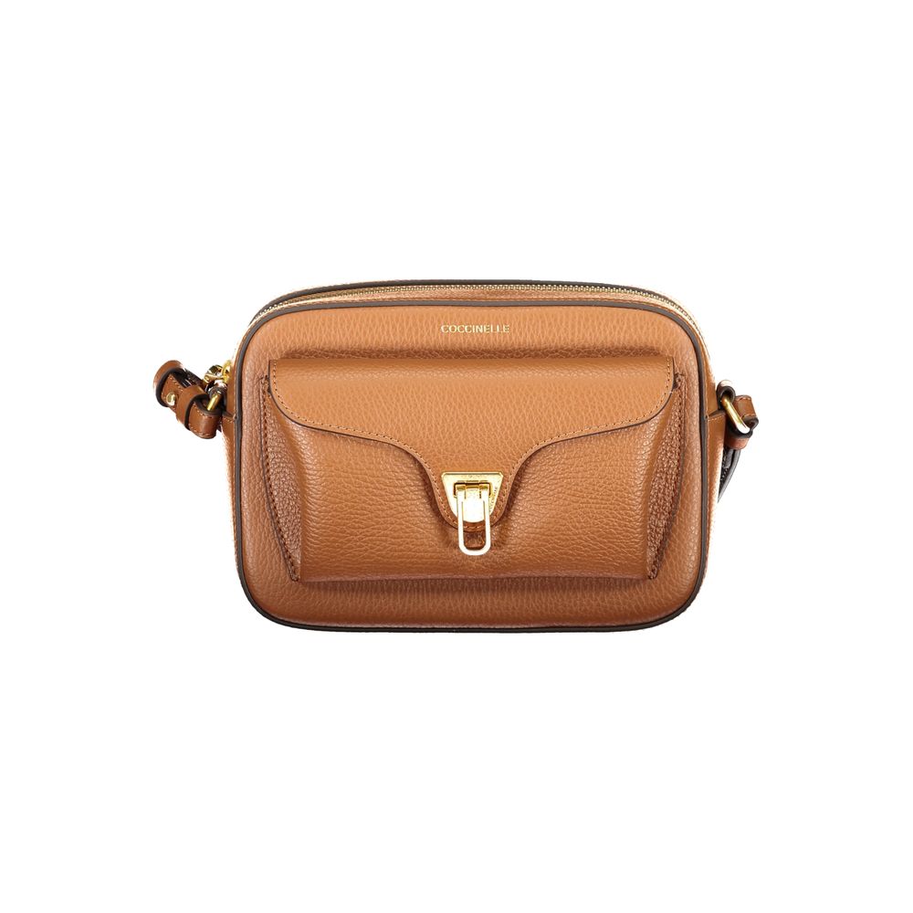 Sac à main en cuir marron Coccinelle