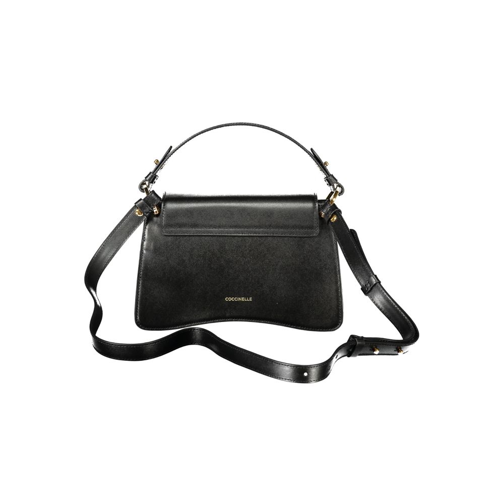 Sac à main en cuir noir Coccinelle