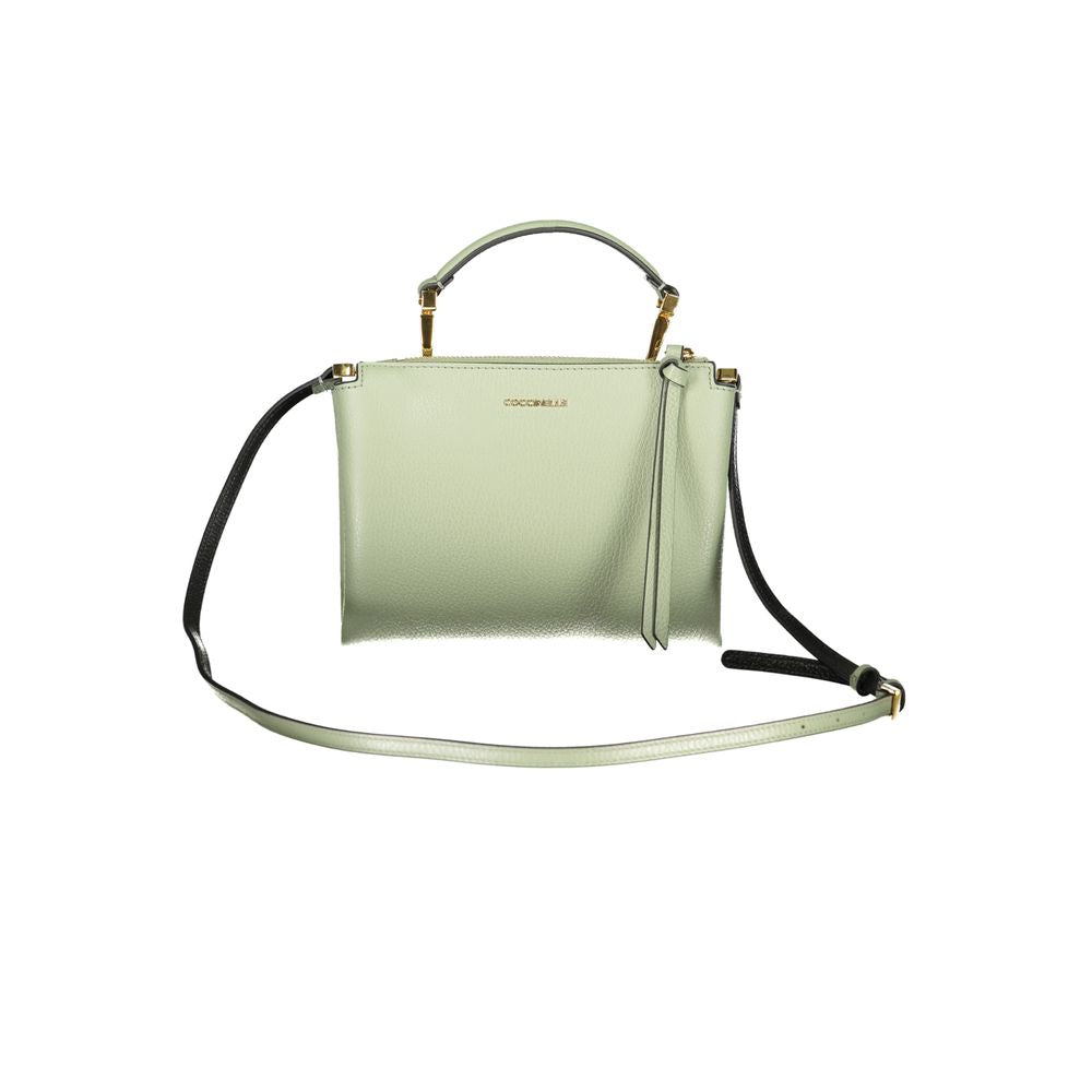 Sac à main en cuir vert Coccinelle