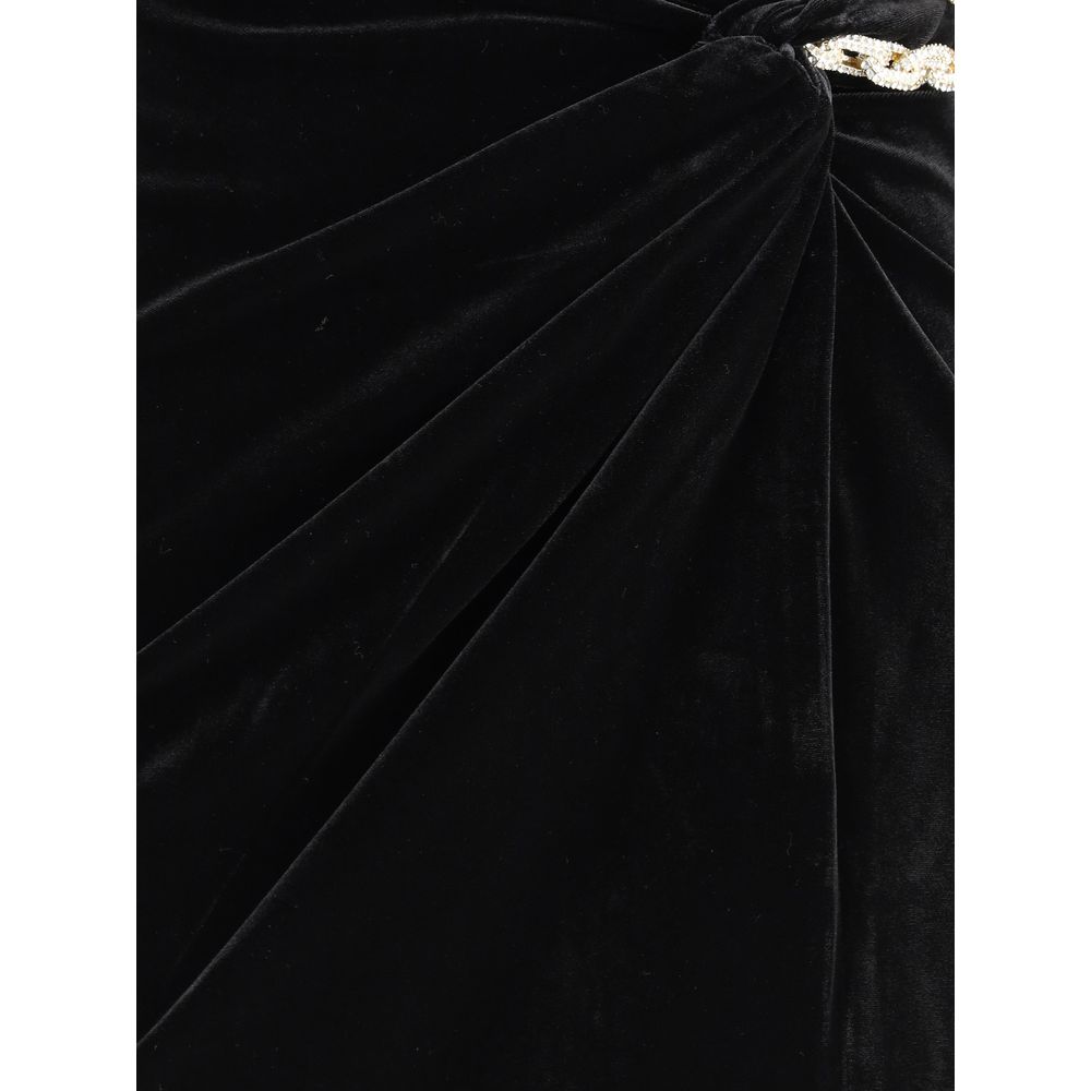 Robe courte en velours Self-Portrait