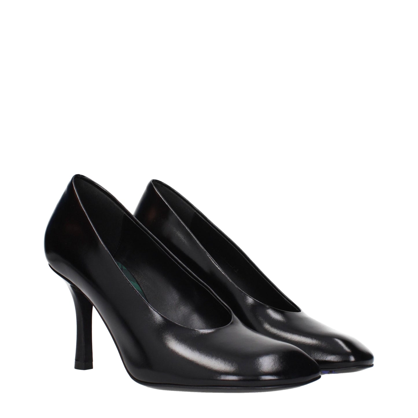 Burberry – Schwarze Pumps aus Leder mit hohem Absatz