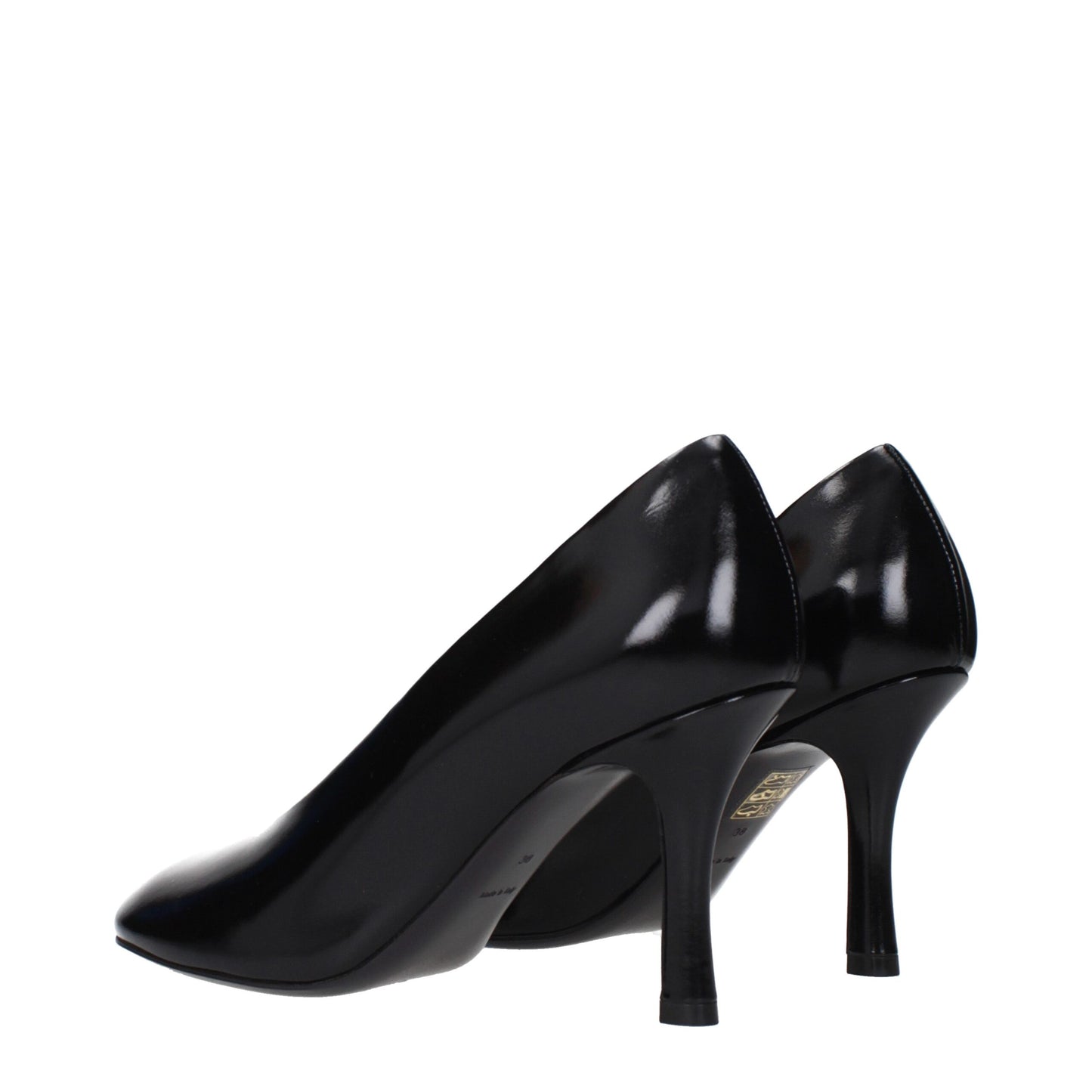 Burberry – Schwarze Pumps aus Leder mit hohem Absatz