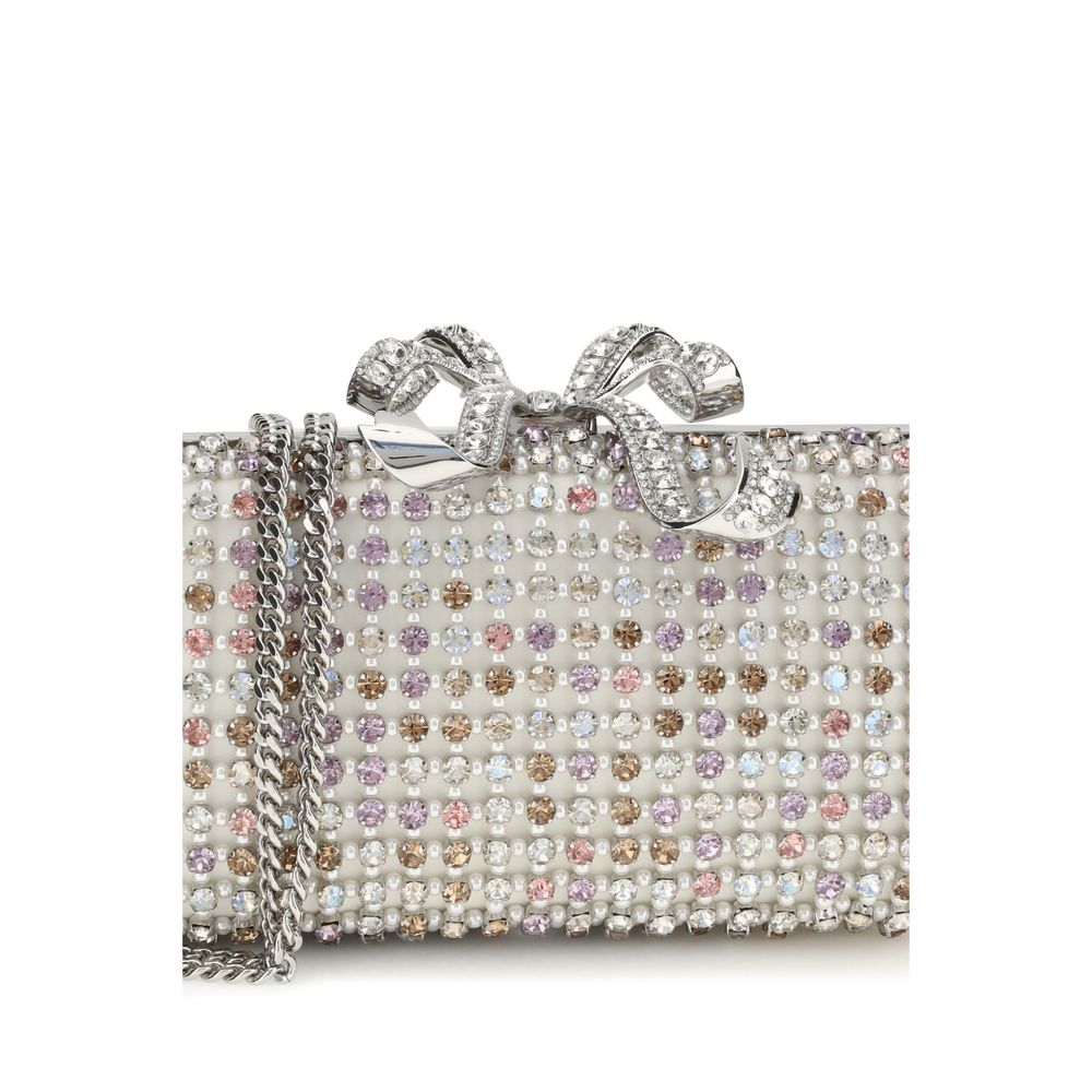 Self-Portrait Clutch mit mehreren Kristallen