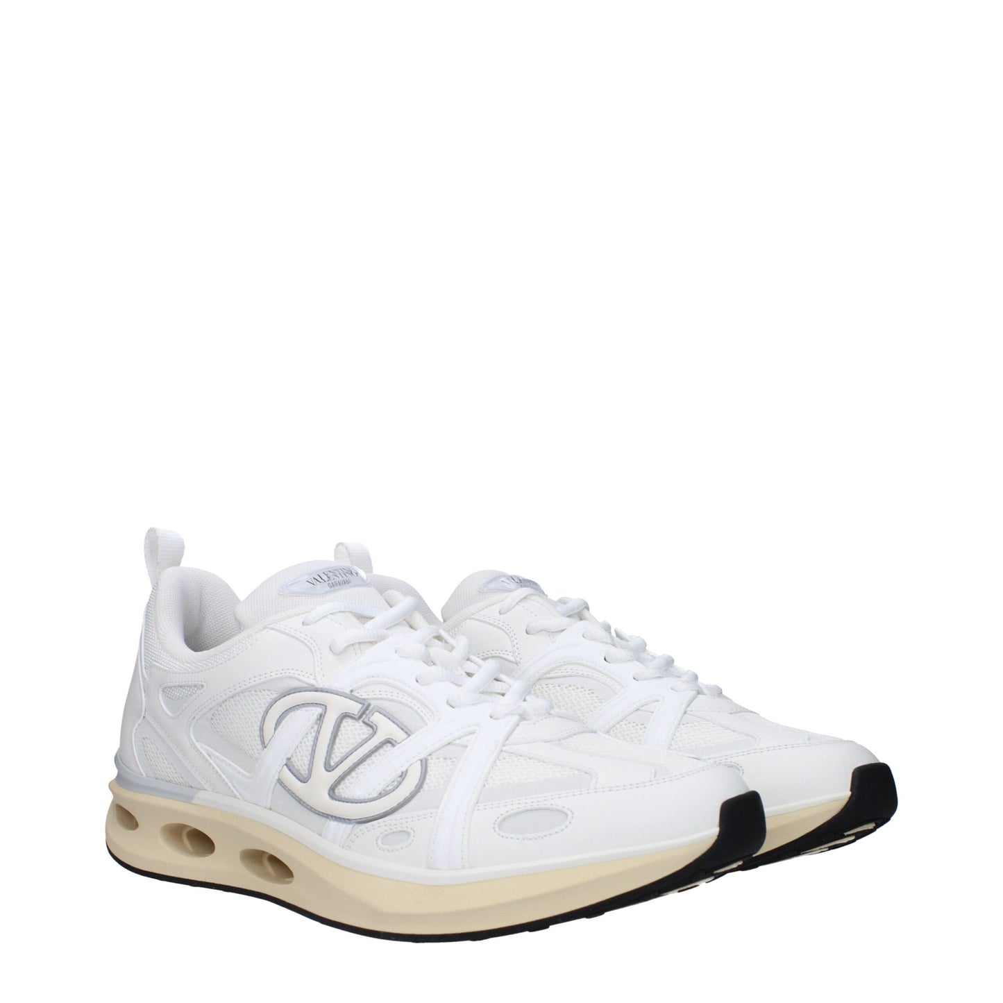 Valentino Garavani – Sportliche Sneakers aus weißem Stoff