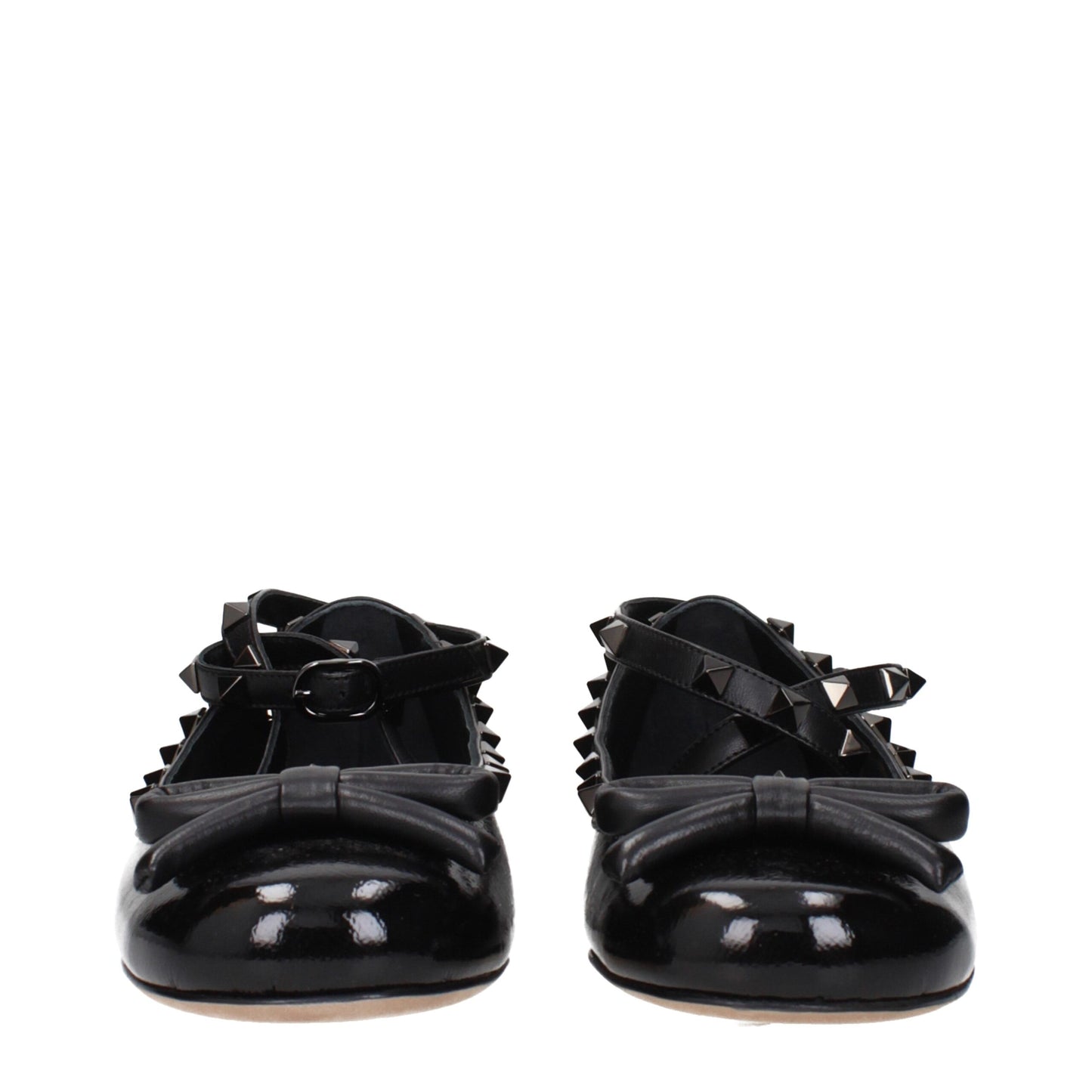 Valentino Garavani Ballerinas aus schwarzem Leder