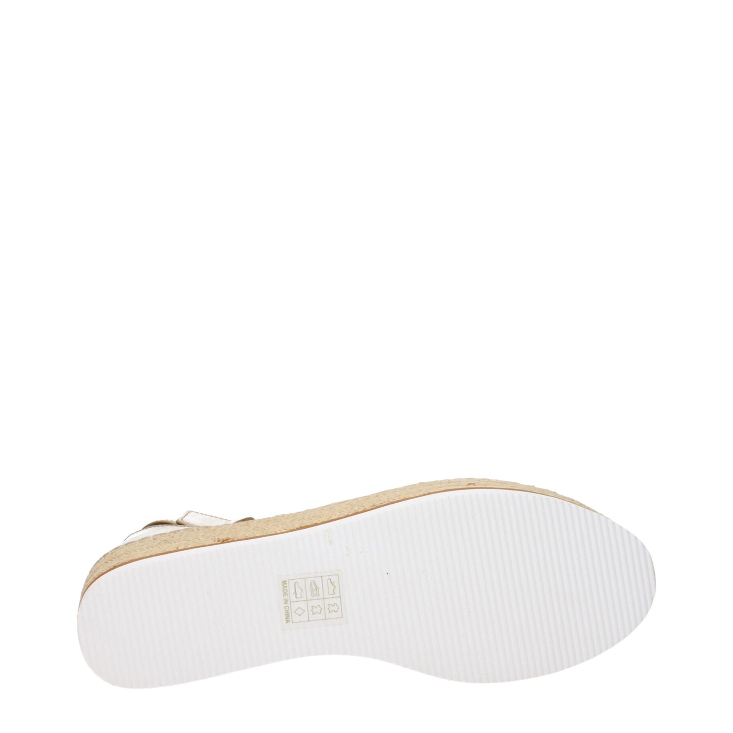 Sandales compensées en cuir doré